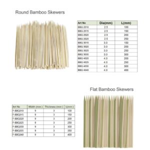 Flat Bamboo Skewers – hotel supplies by Mazouri Hospitality