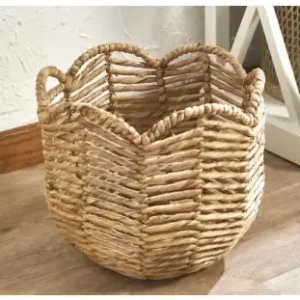 Hand-woven water hyacinth storage basket from the HNH Craft collection