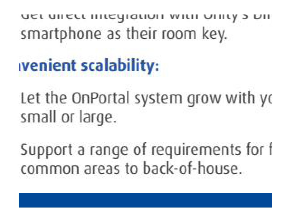 Onity Trillium ADVANCE two-piece RFID hotel lock with separate reader and lever
